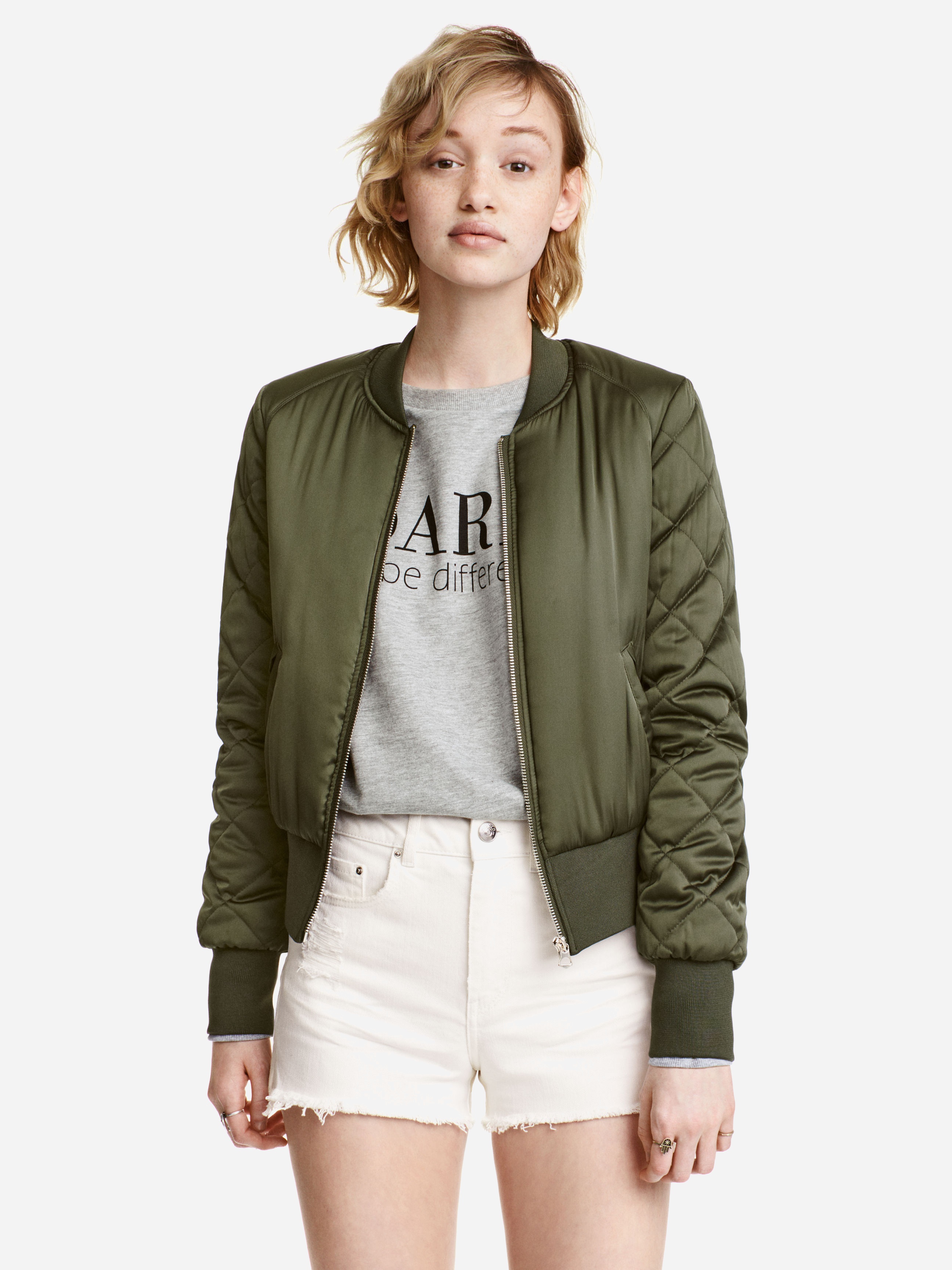 

Бомбер H&M 3145224-ACUW 42 Зеленый