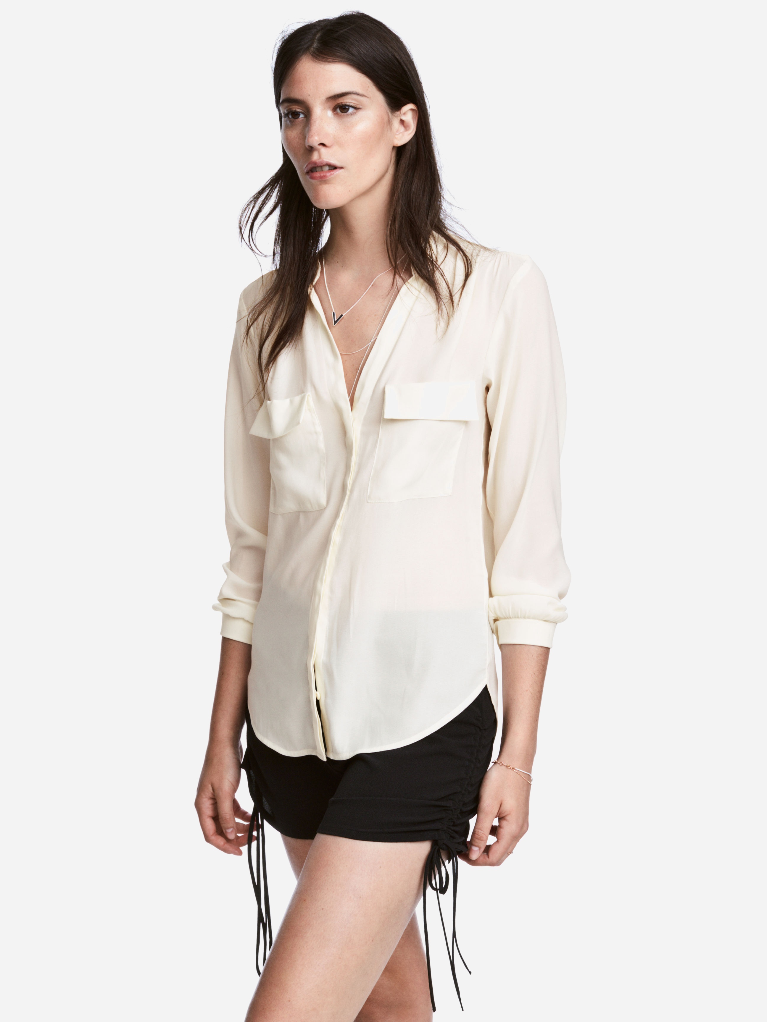 

Блузка H&M 5121906-ABAK 38 Молочная