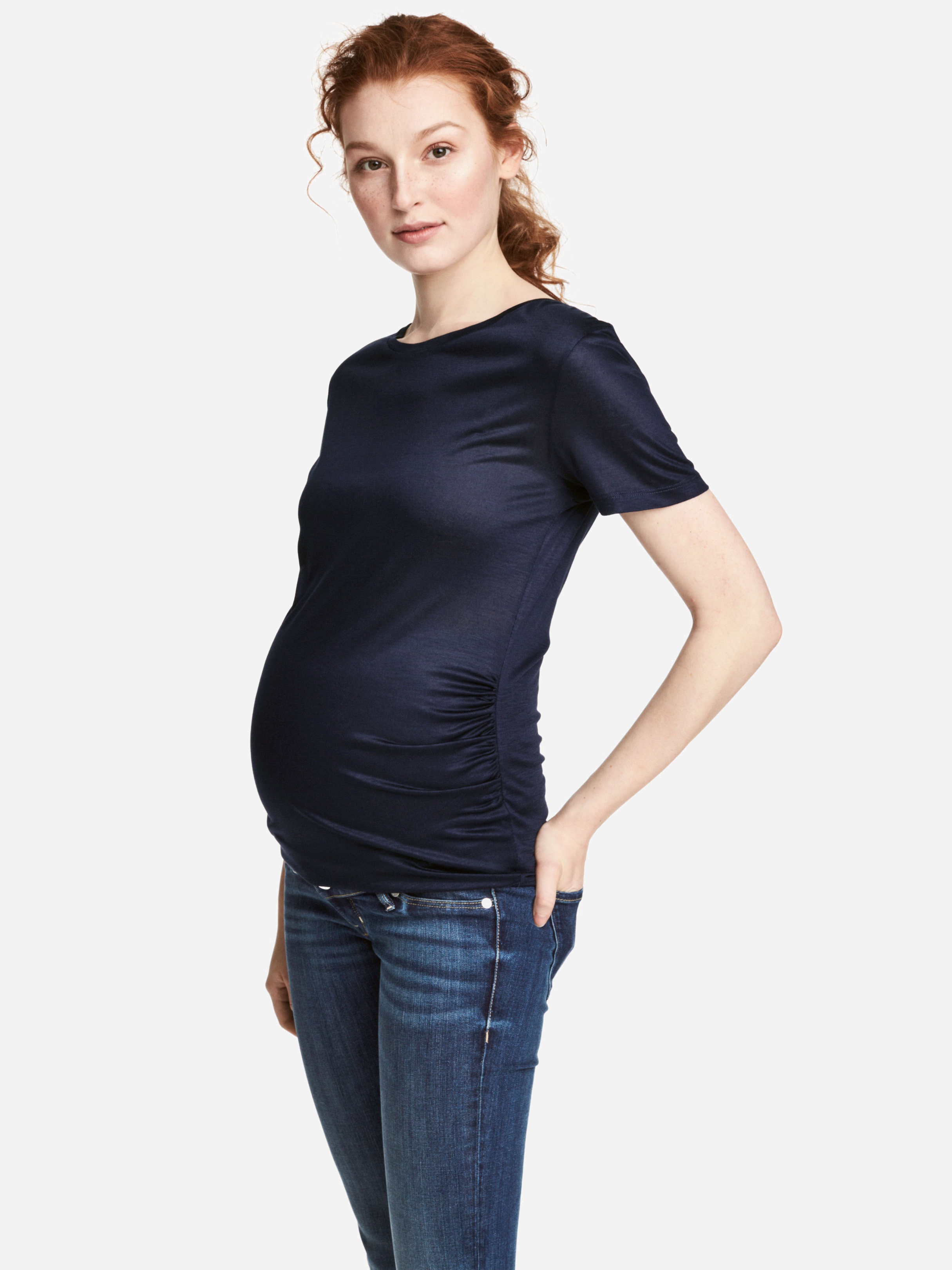 

Футболка для беременных H&M 4824885-AAQJ M Темно-синяя