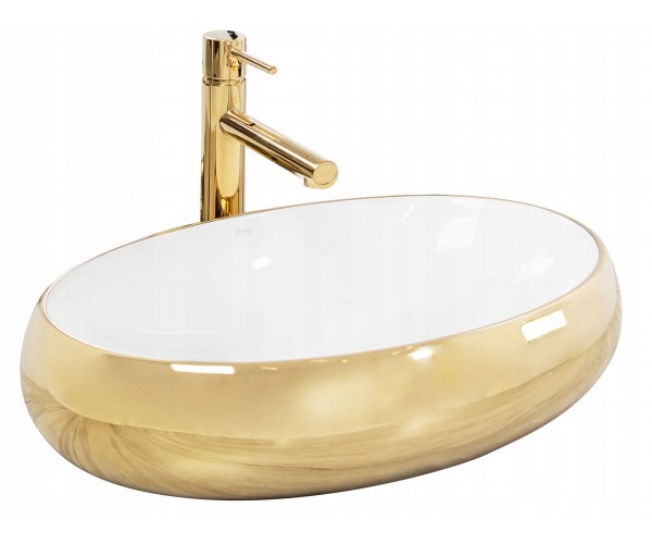 

Умывальник (Раковина) Rea MELANIA GOLD WHITE (REA-U1050)
