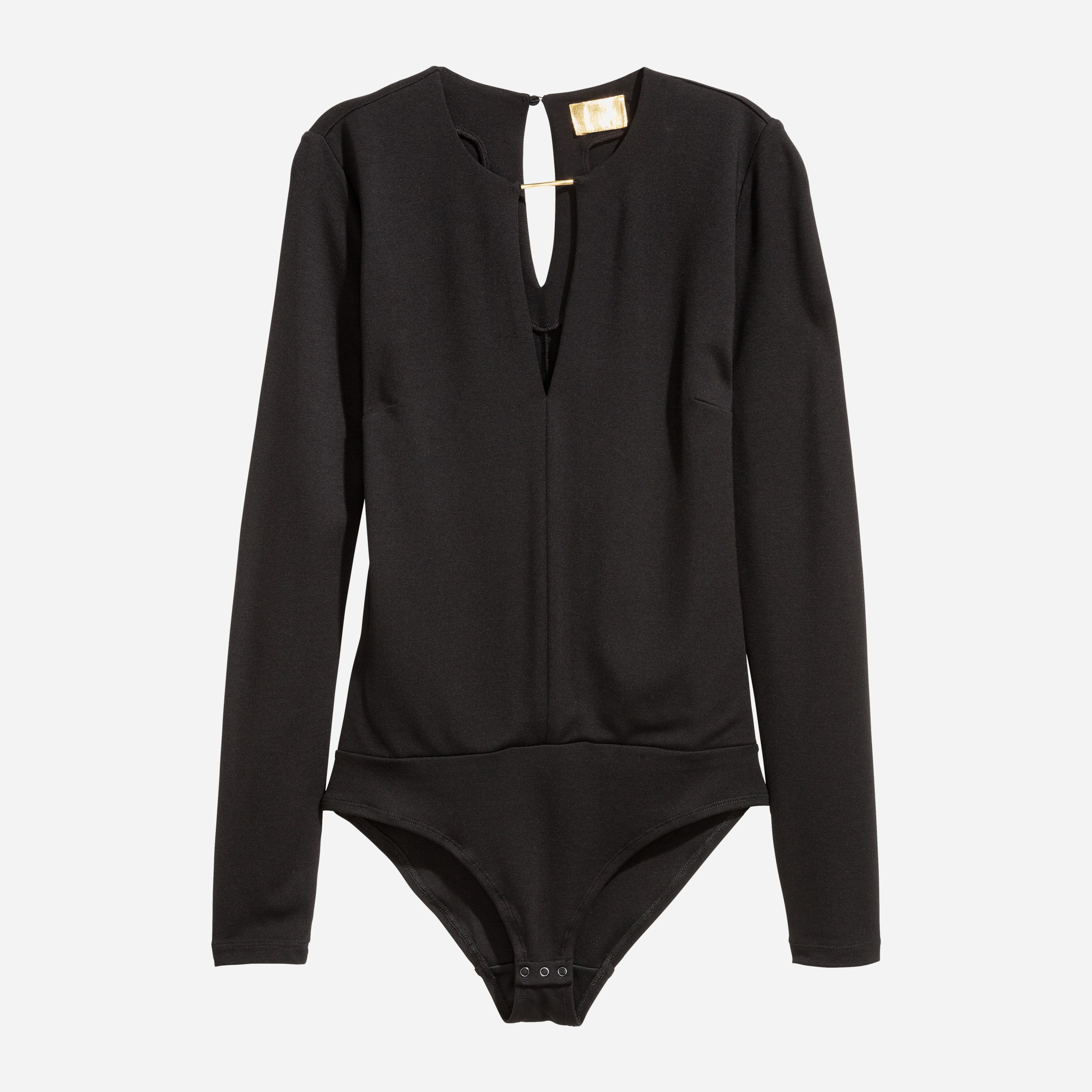 

Боди-блузка H&M 5808706-AAAD 34 Черная