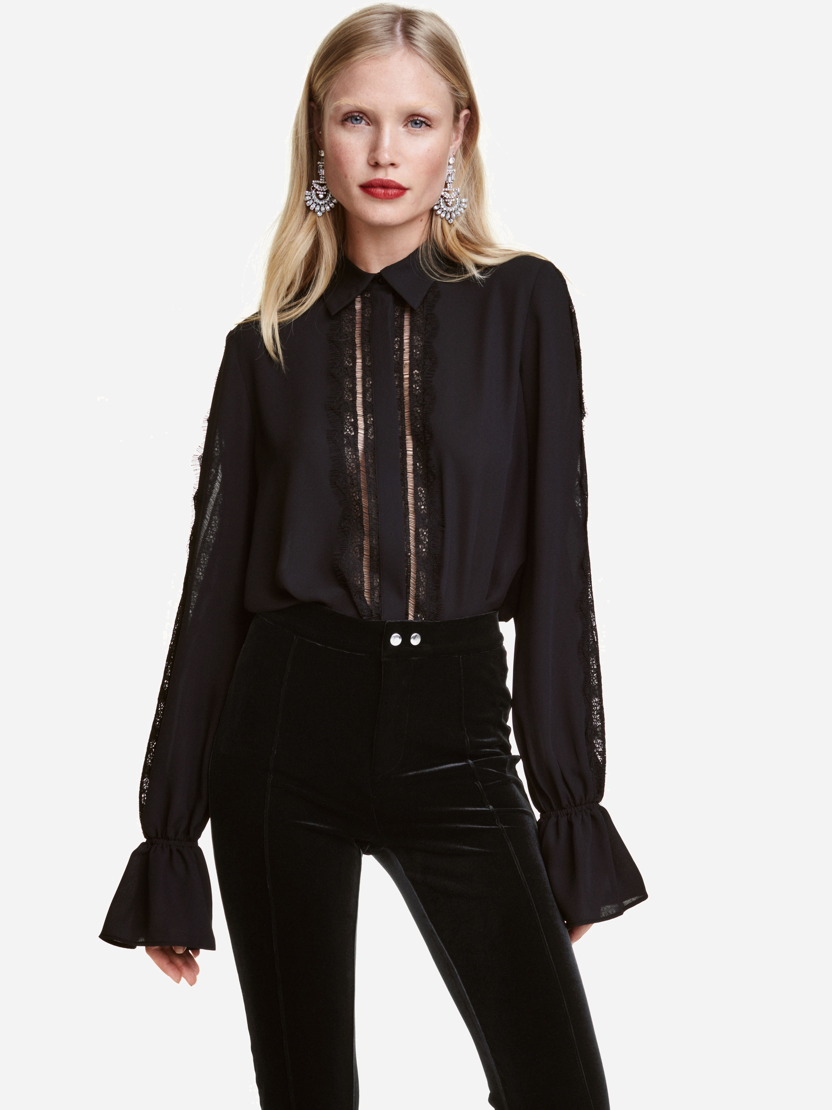 

Блузка H&M 4377414-AAAD 36 Черная