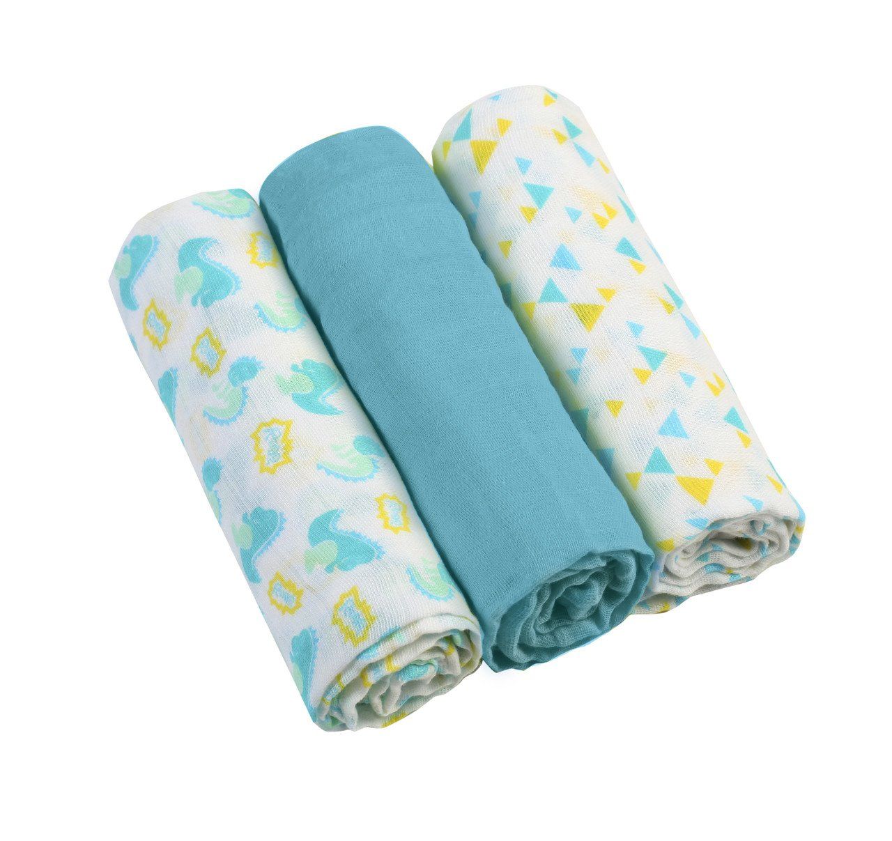 

Муслиновые пеленки BabyOno Cупермягкие Набор 3 шт. Голубые 70х70 см