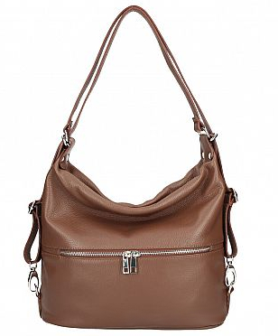

Женская Кожаная Сумка Рюкзак Italian Bags DB7151 brown