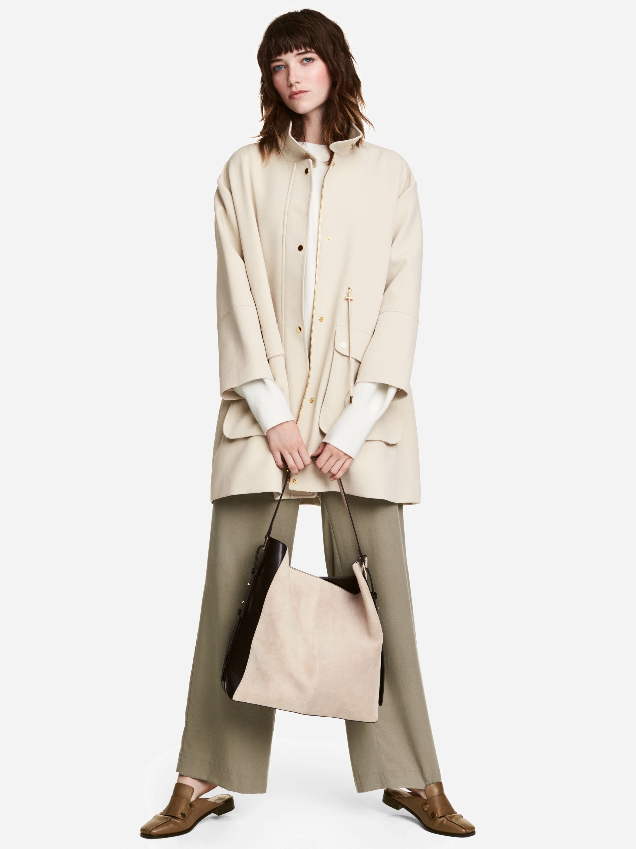 

Пальто H&M 5036236-ACWJ M Светло-бежевое