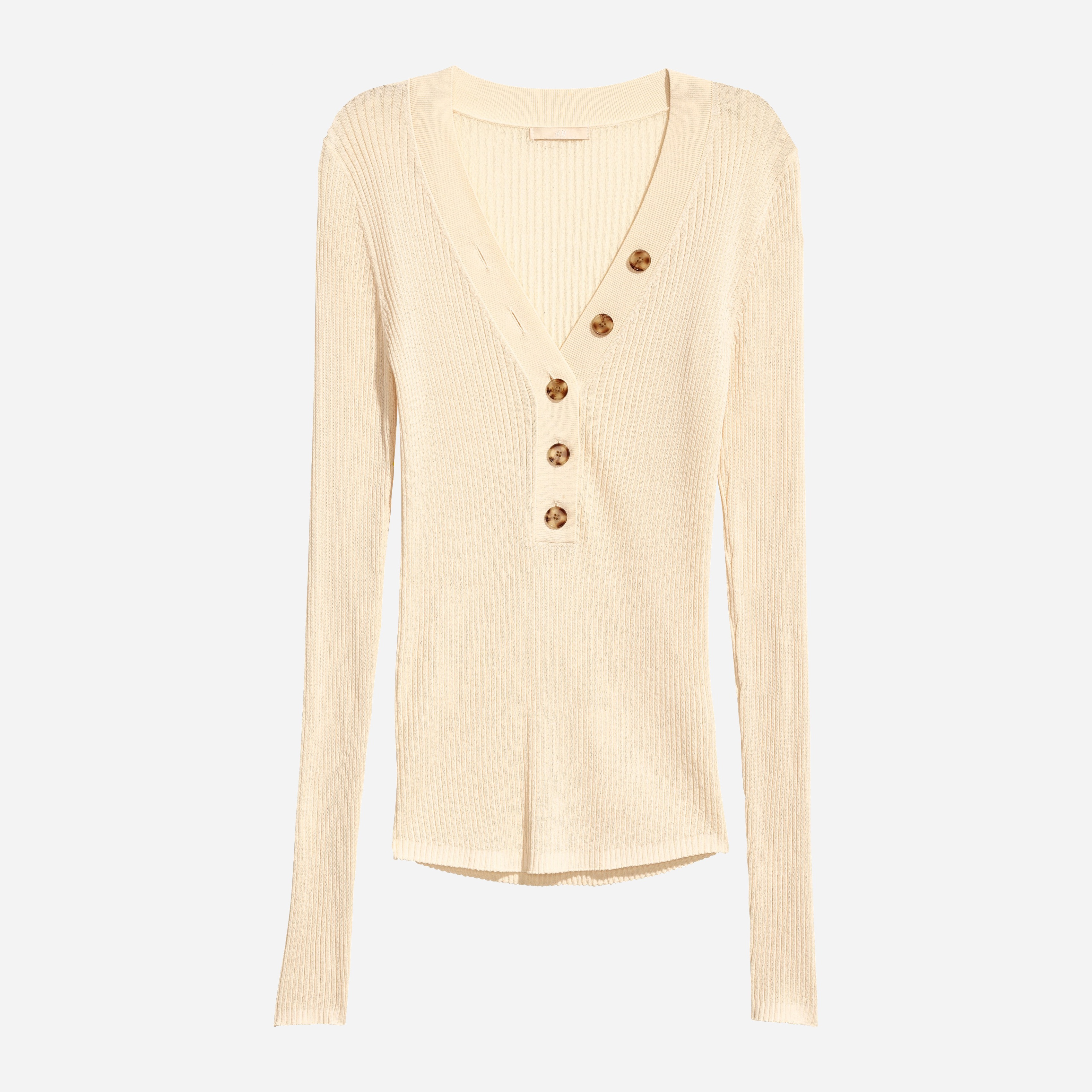 

Лонгслив H&M 6056097-ACWJ 42 Светло-бежевый