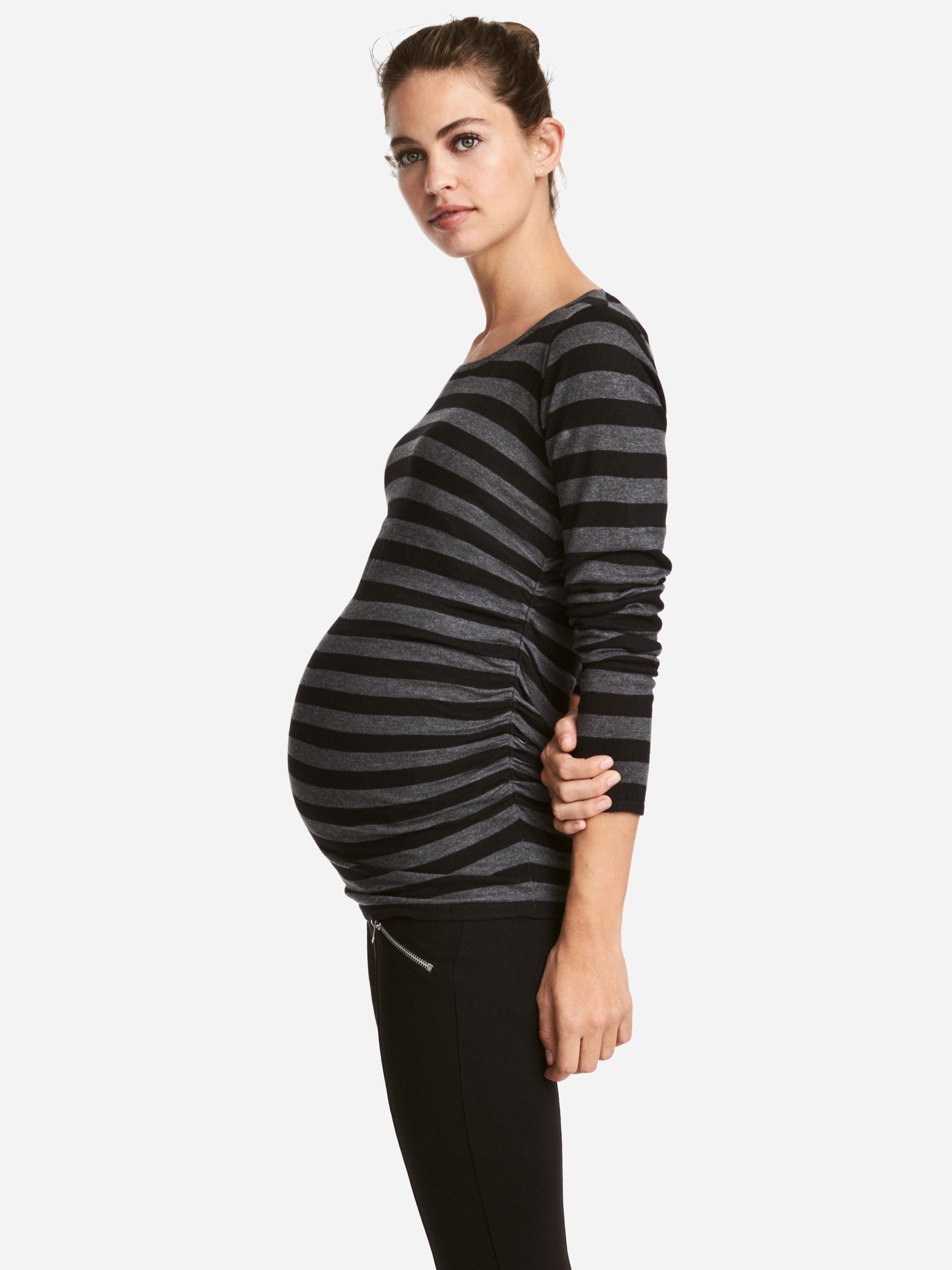 

Лонгслив для беременных H&M 5420776-ACRP XS Темно-серый с черным