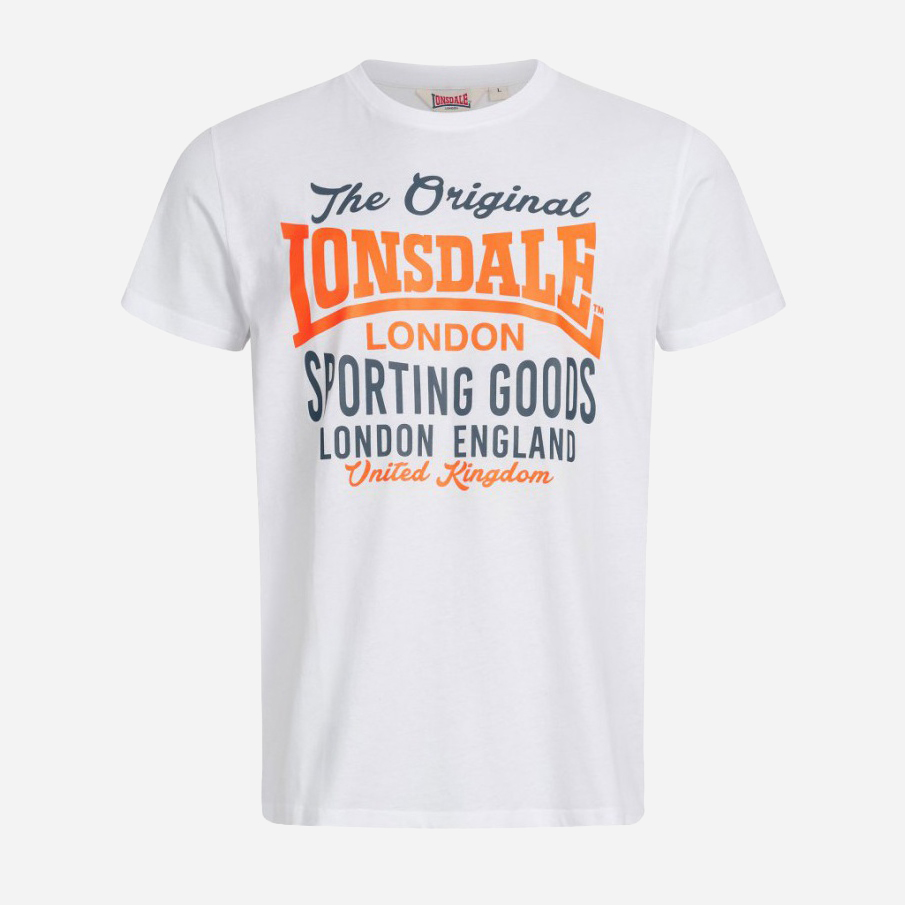 

Футболка Lonsdale Usborne 113917-7400 XL White/Neon Orange