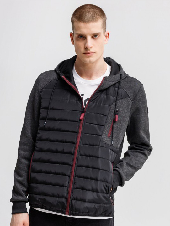

Куртка Lonsdale Frandley 114048-1052 M Black M.Antra Oxblood