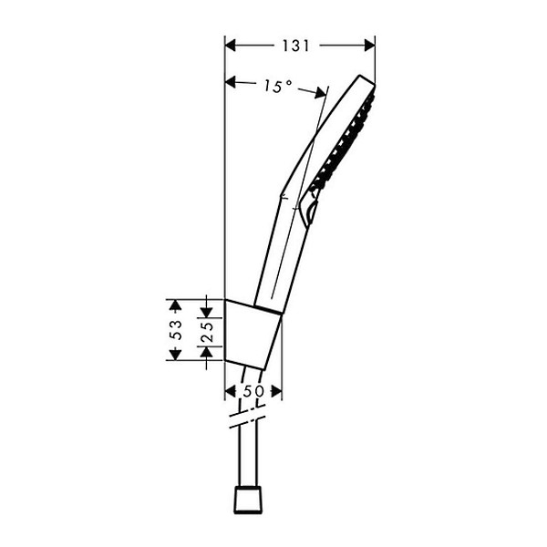 

Душевой набор HANSGROHE Raindance Select S 120, 3jet, Powder Rain, хром