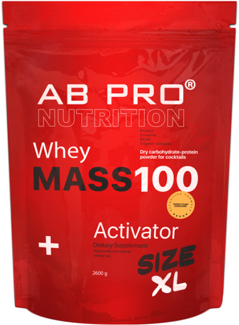 

Гейнер AB PRO MASS 100 Whey Activator 2600 г Ананас-кокос (MASSXLABAC105)