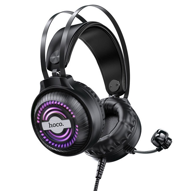 

Игровые наушники HOCO Streamer gaming headphones LED W102 Black and red