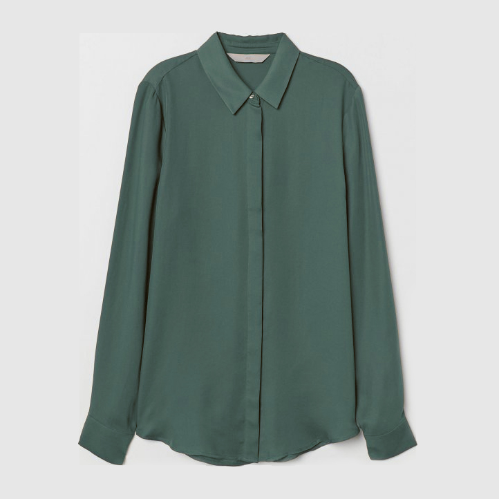 

Блузка H&M 6956329-ABTE 40 Болотная