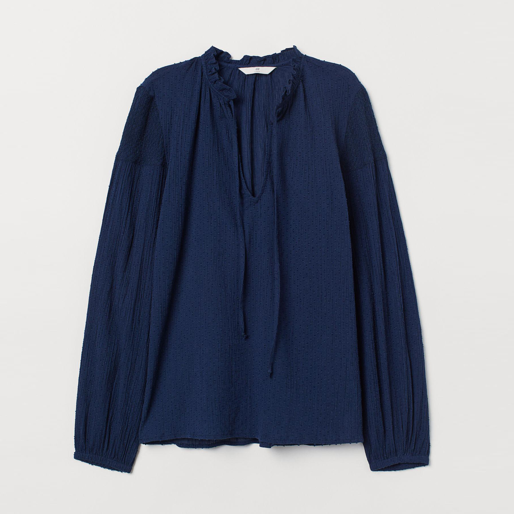 

Блузка H&M 7178349-AAQJ 38 Темно-синяя