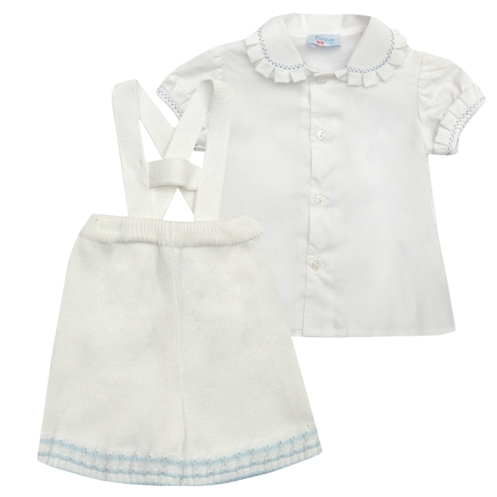 

Костюм : Рубашка, шорты на бретелях FOQUE Bebe (5304) Белый M3-62 см
