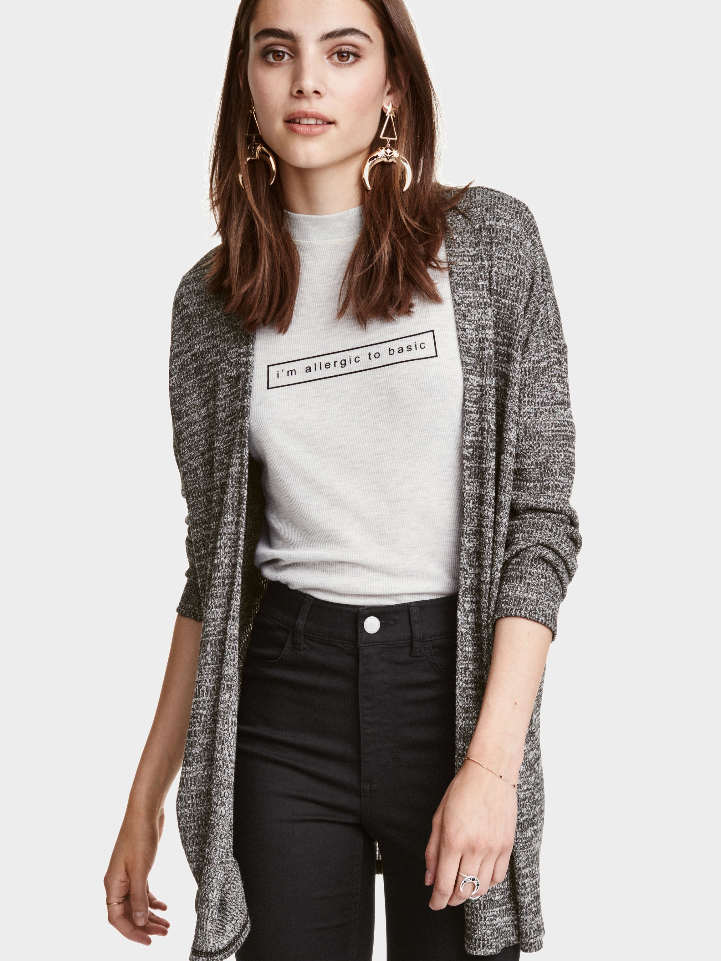 

Кардиган H&M 4137044-ABOU S Черный с белым