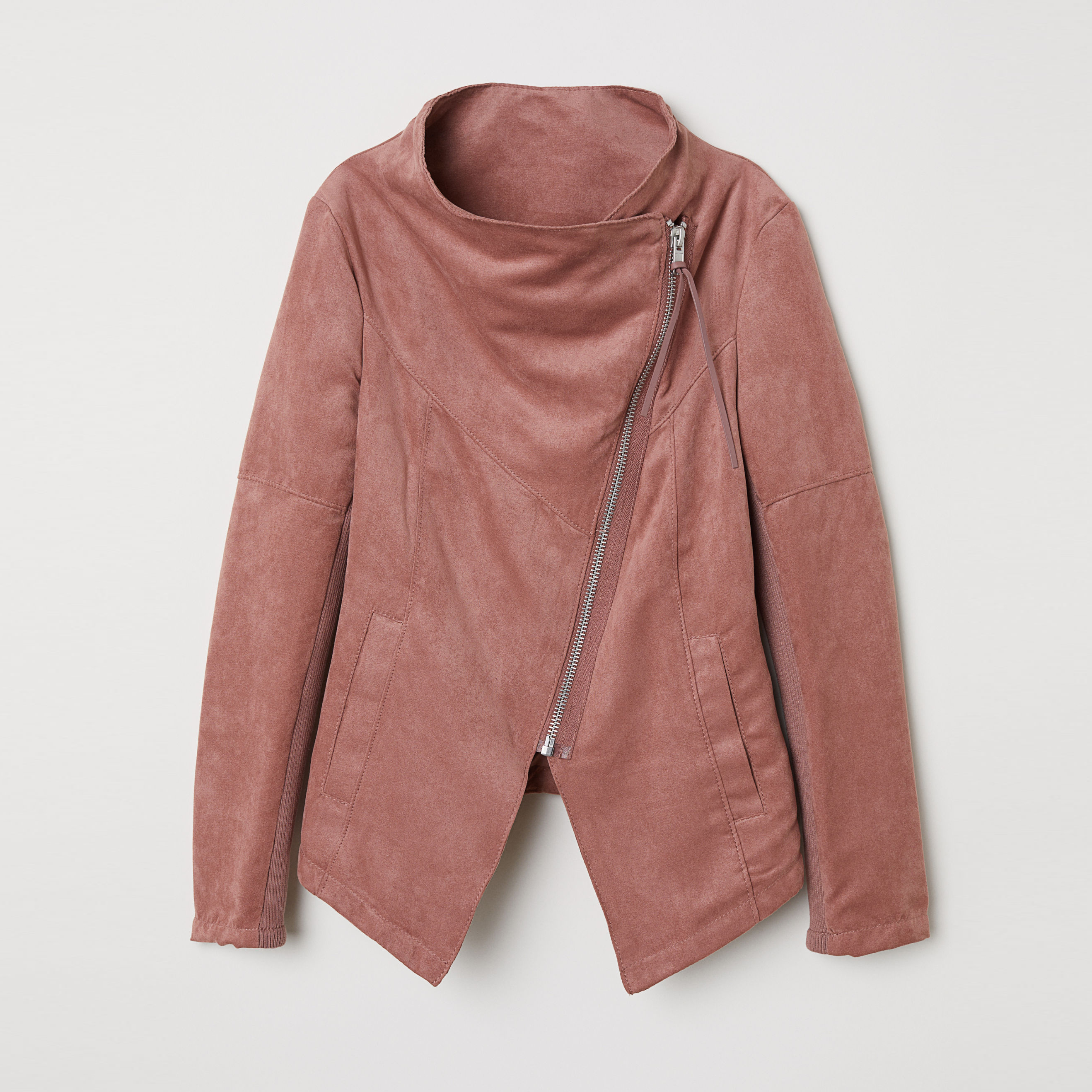 

Куртка из искусственная замши H&M 3166577-ACXV 32 Темно-розовая