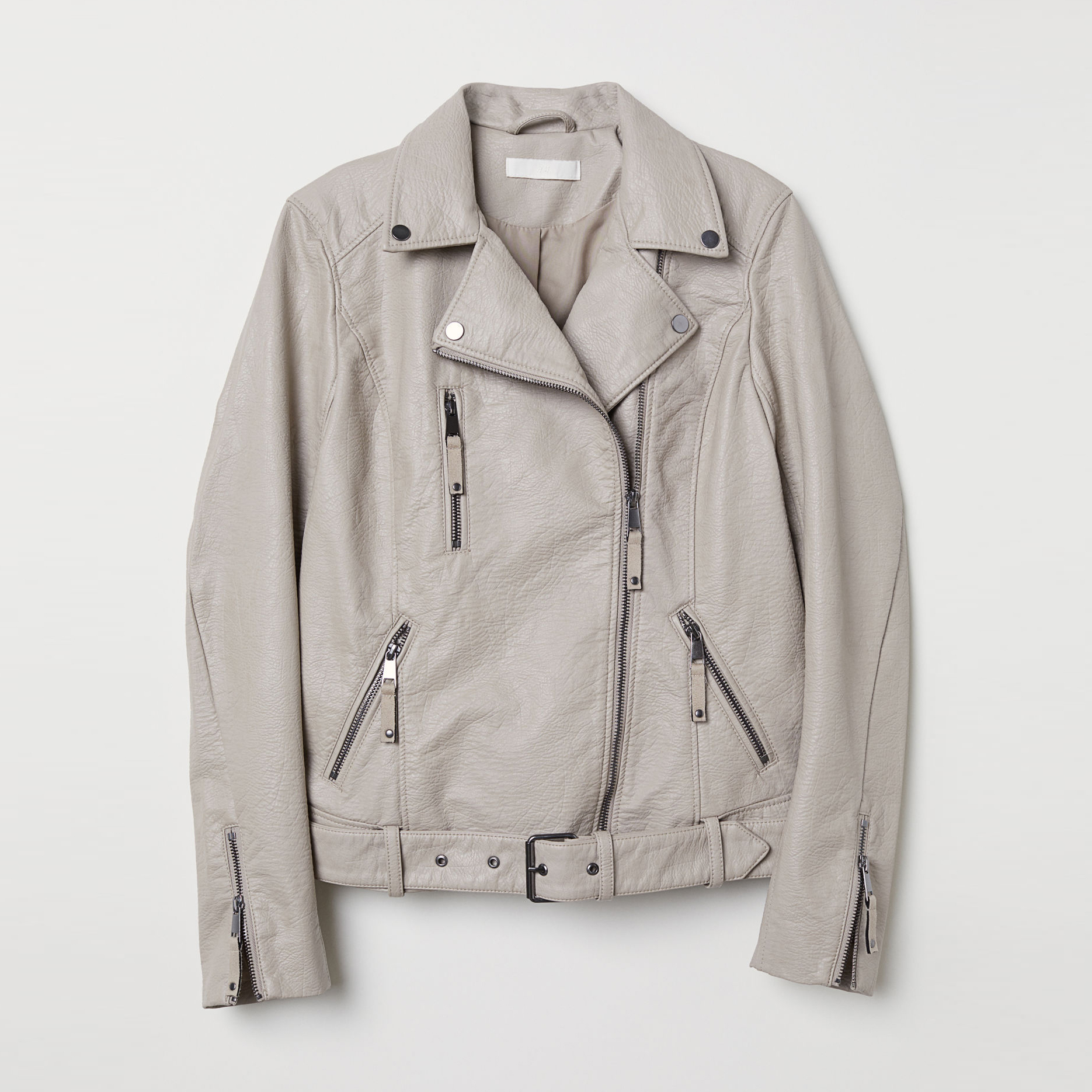 

Куртка из искусственная кожи H&M 6265888-ACWJ 38 Светло-бежевая
