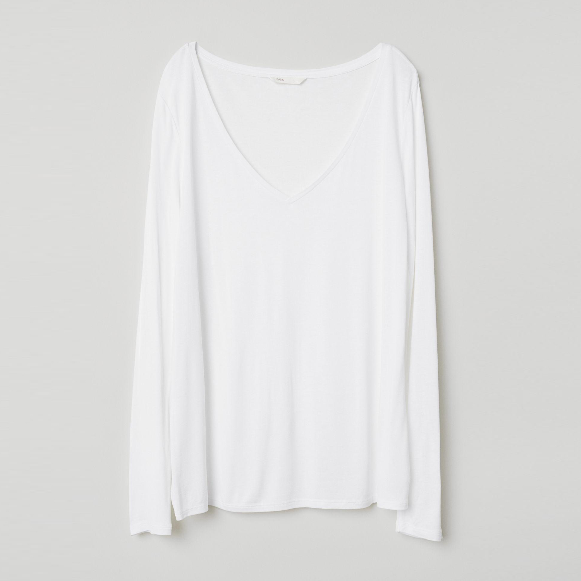 

Лонгслив H&M 6725988-ACTS L Белый