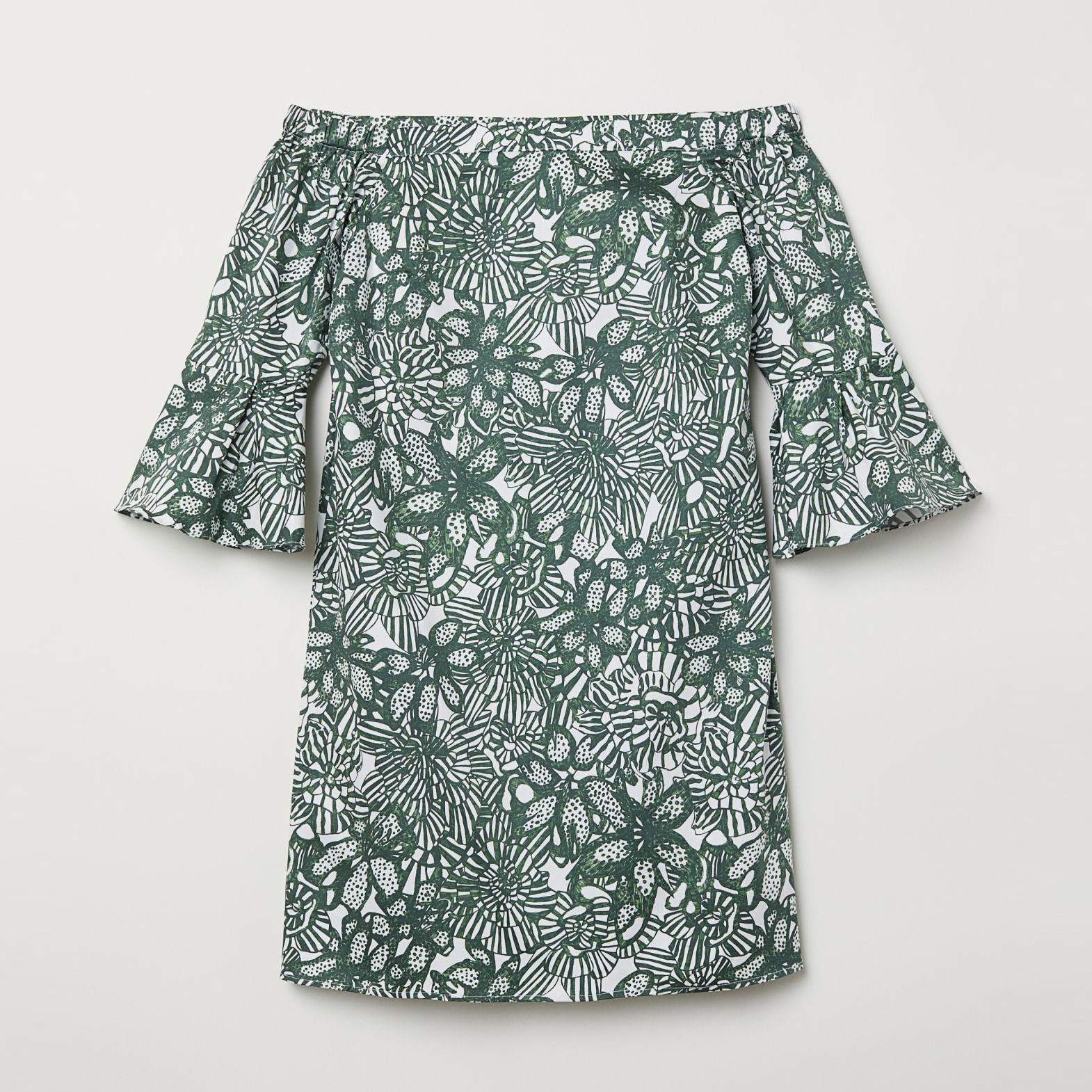 

Платье H&M 6196367-ABAP 34 Белоес зеленым