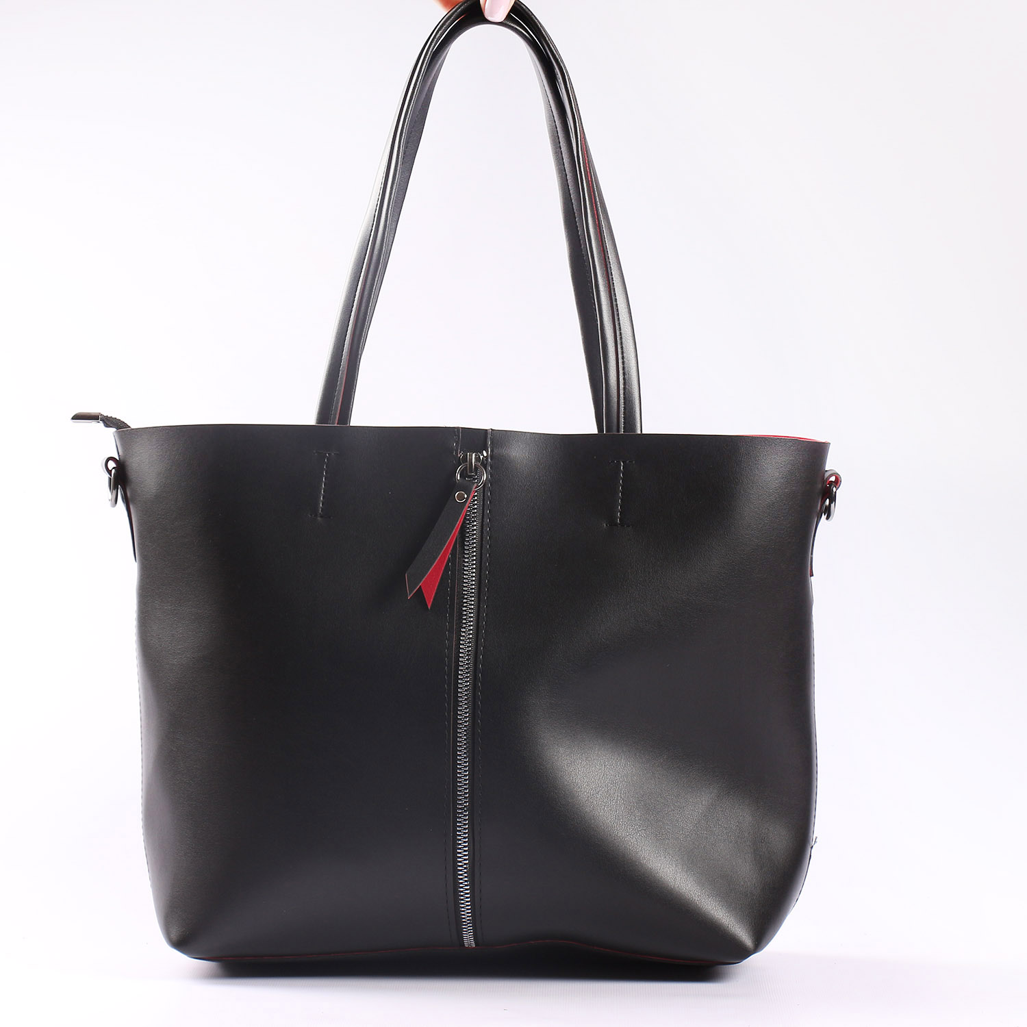 

Женская повседневная сумка Vishnya "Криста Black with Red"