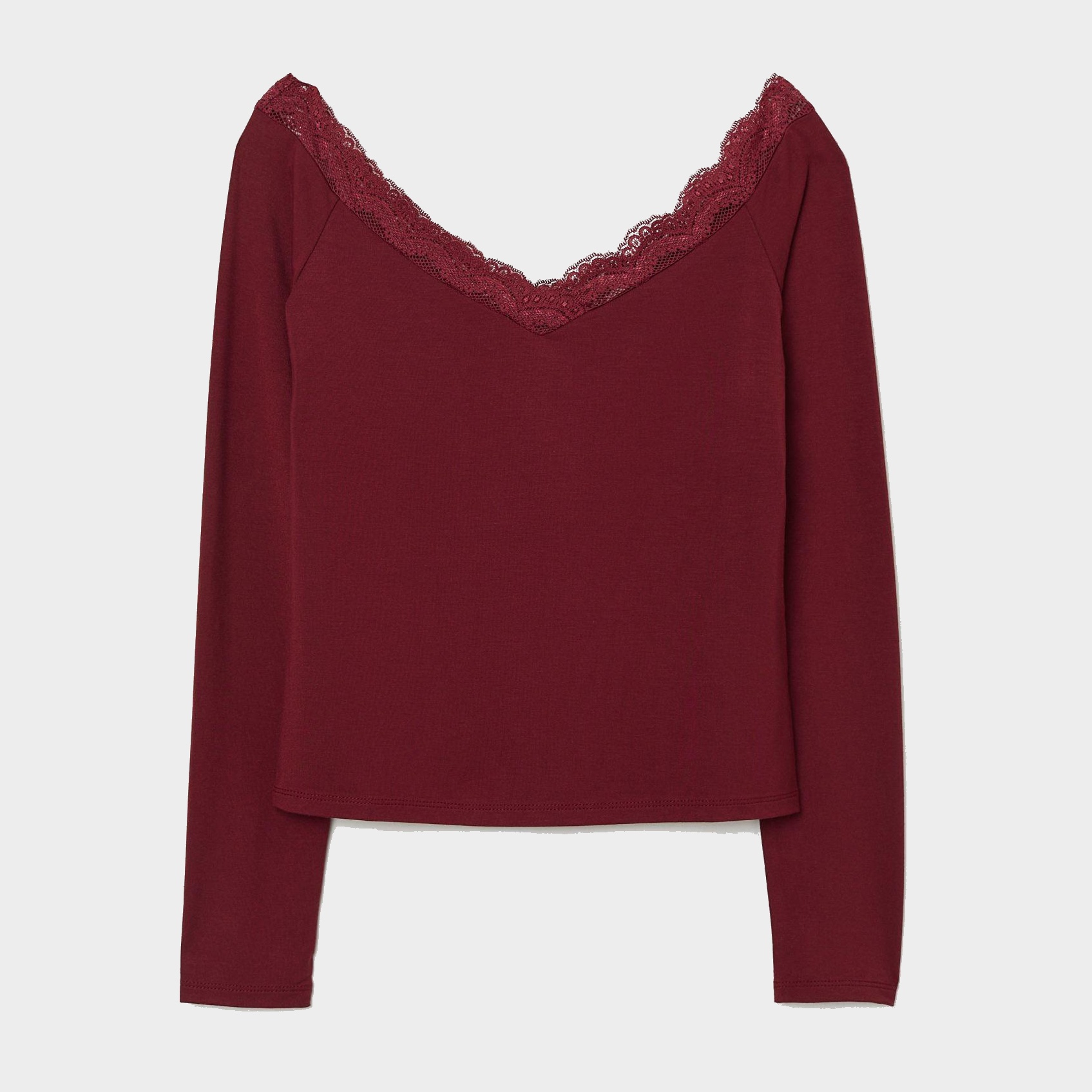 

Топ H&M 6763528-ACUK  Бордовый, Топ H&M 6763528-ACUK S Бордовый