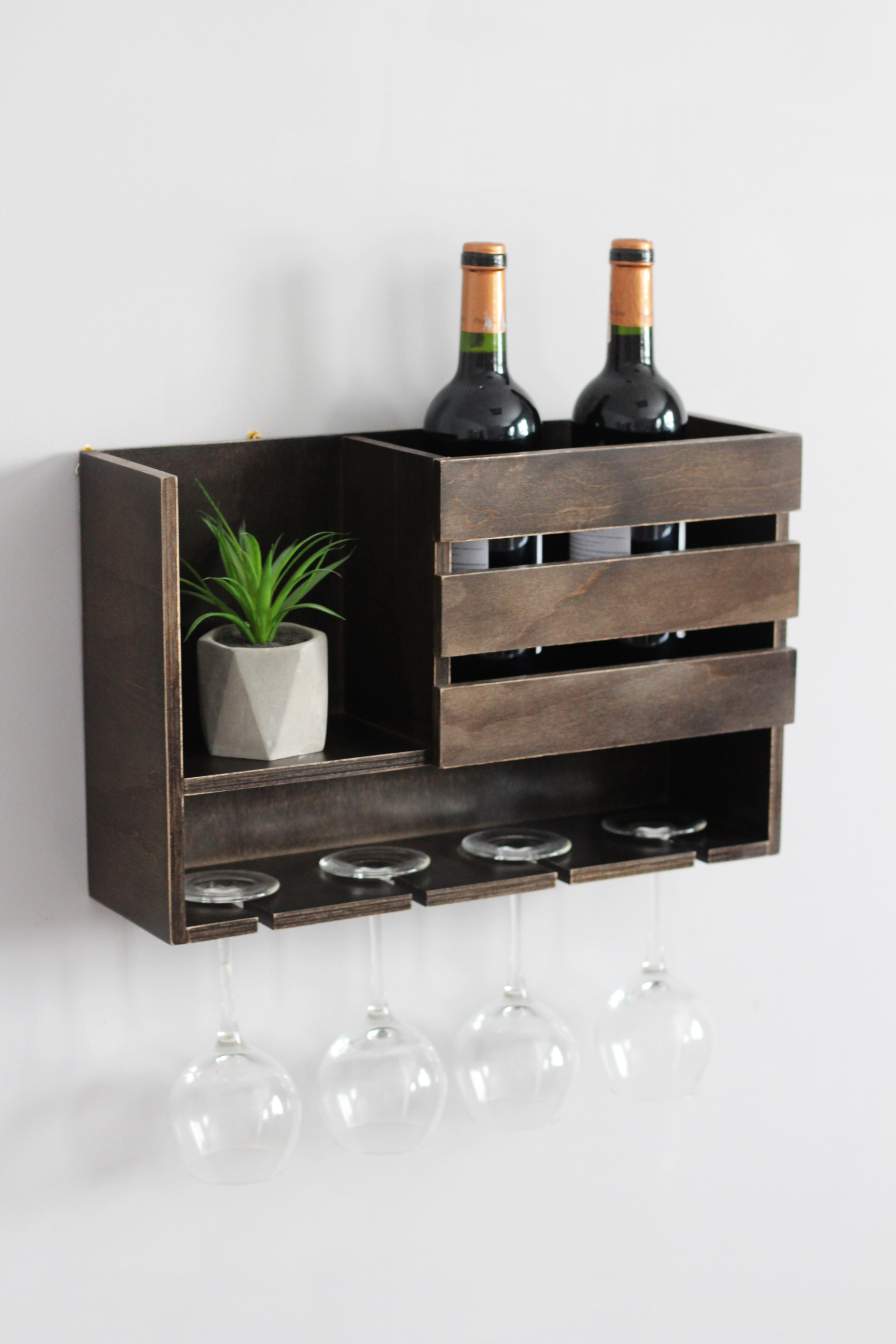 

Настенная винная полка для вина и бокалов Pick Wood в скандинавском стиле (031W10445/5)