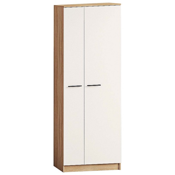 

Шкаф распашной в гостиную, прихожую, спальню из ДСПА Альфа 2Д.700 дуб натуральный/белый глянец Комфорт Мебель