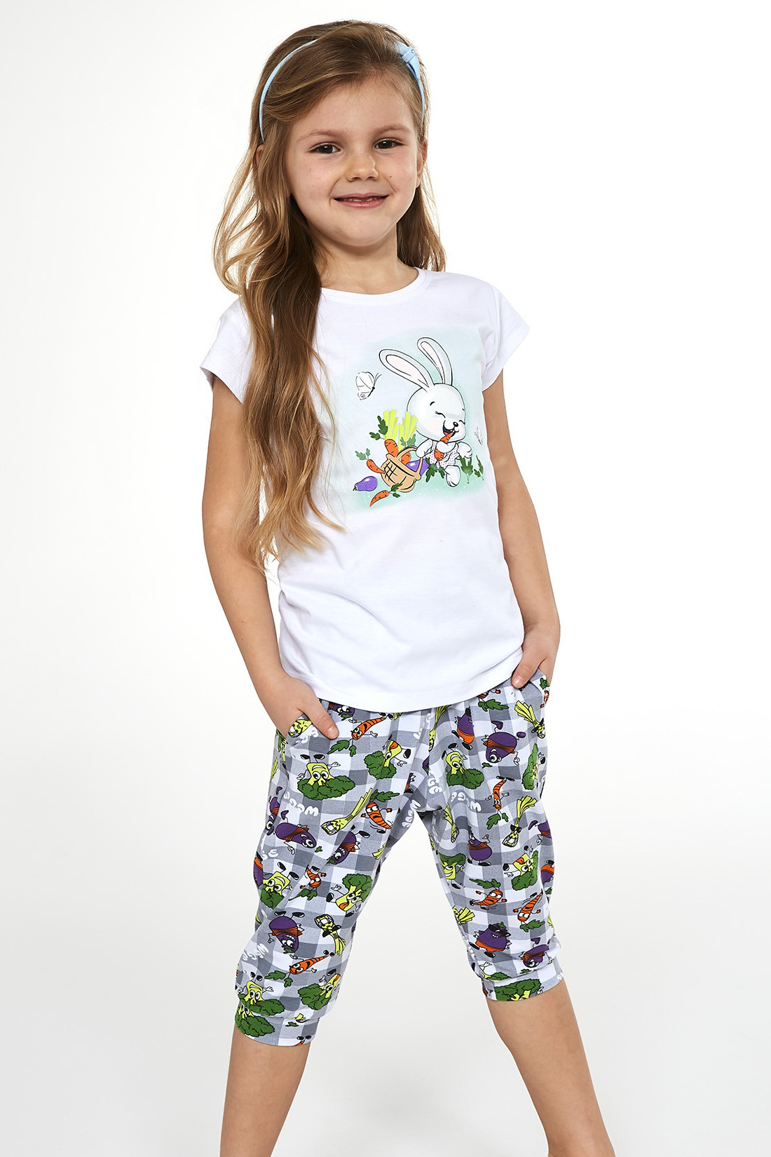 

Комплект детский/пижама с яркими шортами CORNETTE 487/84 Bunny 122/128 Белая