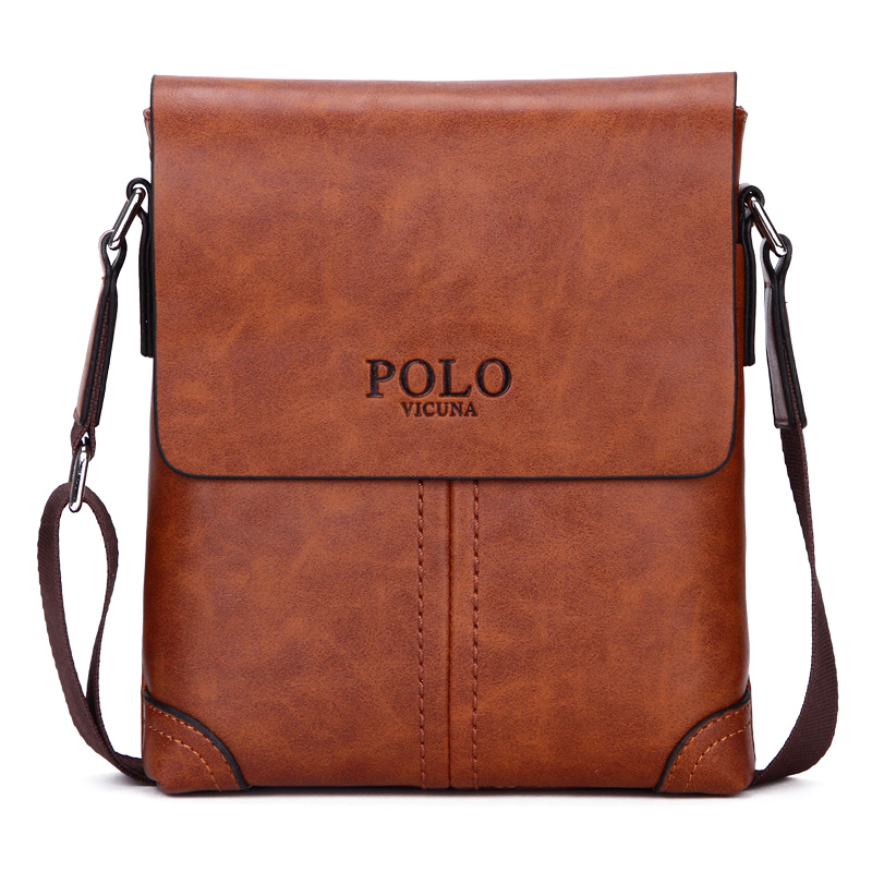 

Повседневная мужская сумка через плечо Polo Vicuna Рыжая (8807-2-KH)