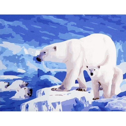

Картина по номерам Dreamtoys Белые медведи 40 x 50 см Dreamtoys BGL-DTS-369