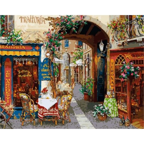 

Картина по номерам Dreamtoys Итальянский ресторан 40 x 50 см Dreamtoys BGL-DTS-419