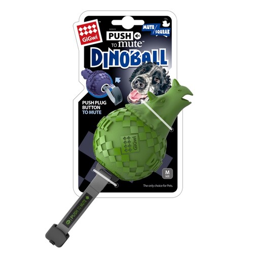 

Игрушка для собак динозавр зеленый с отключающимся звуком BRONZEDOG GIGWI DINOBALL 14 см Bronzedog BGL-BND-2533