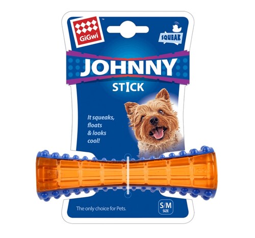 

Игрушка для собак гантель с пищалкой сине-оранжевая BRONZEDOG GIGWI JOHNNY STICK 15 см Bronzedog BGL-BND-2538