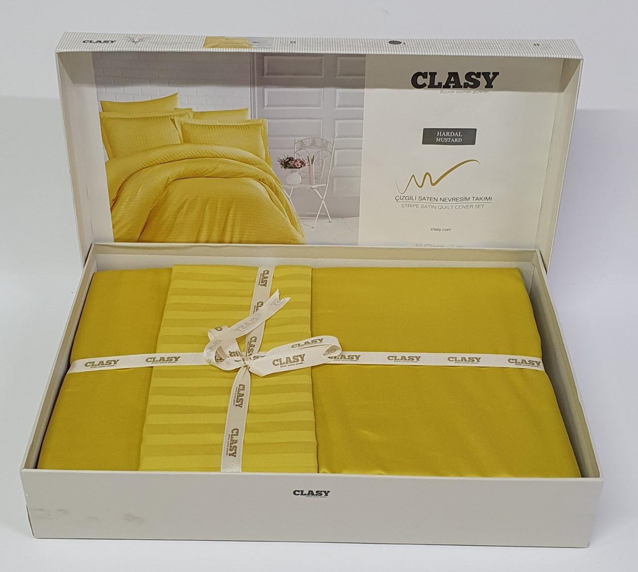 

Постельное белье CLASY страйп-сатин 200x220 см Sari