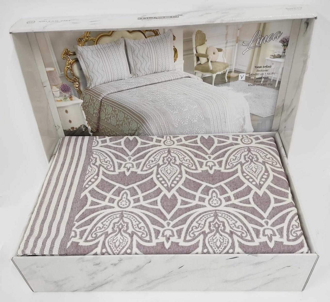 

Покрывало My Bed Жакард 240x260 с наволочками Linea Powder