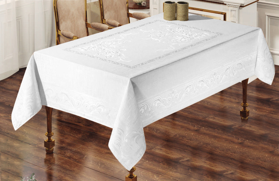 

Скатерть Sagol тефлон в коробке 160x300 Sgl-003 White