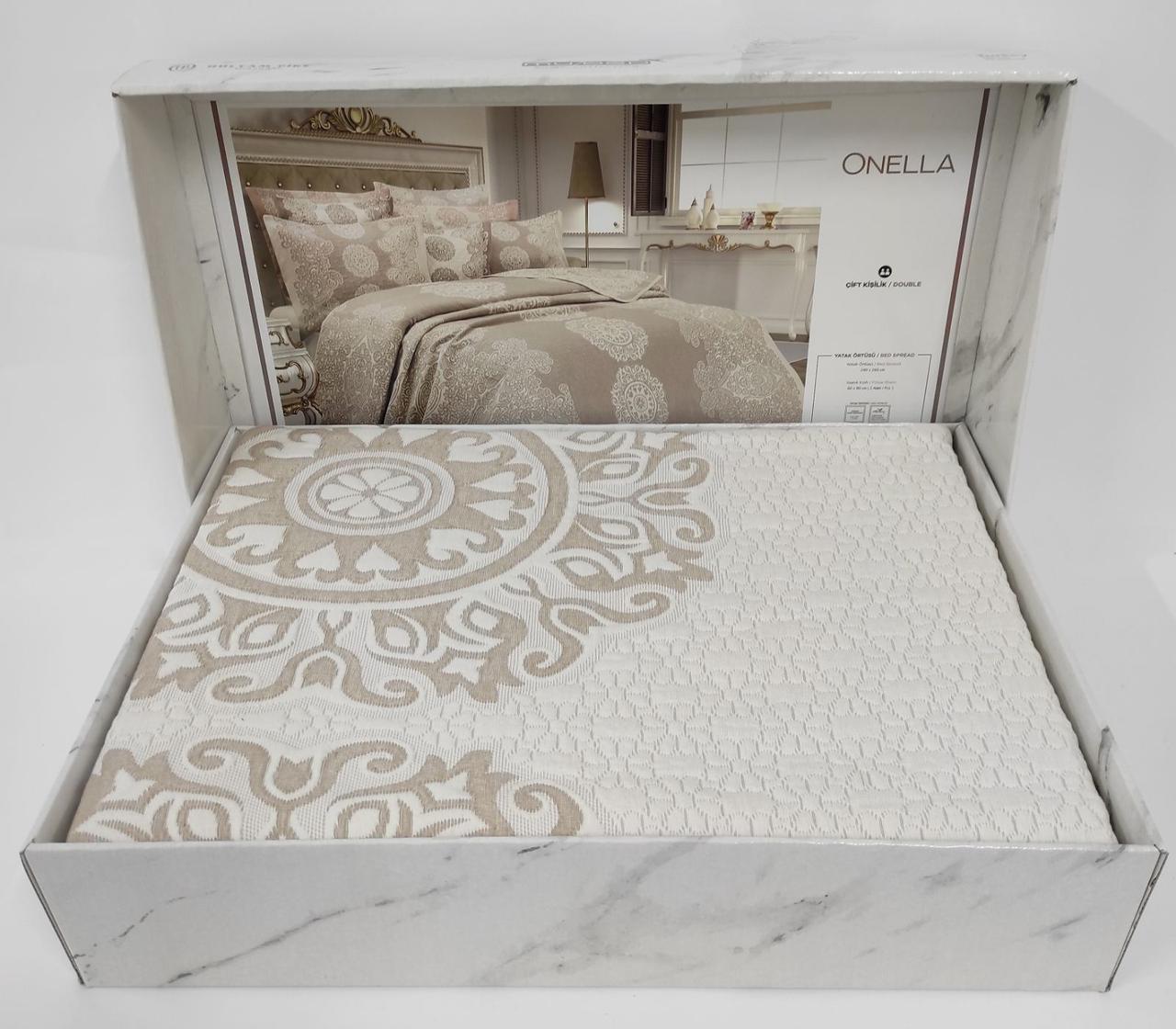 

Покрывало My Bed Жакард 240x260 с наволочками Onella Beige