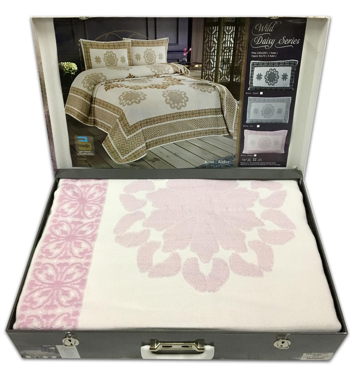 

Покрывало пике Acme Tekstil Wild Daisy Krem-Pudra