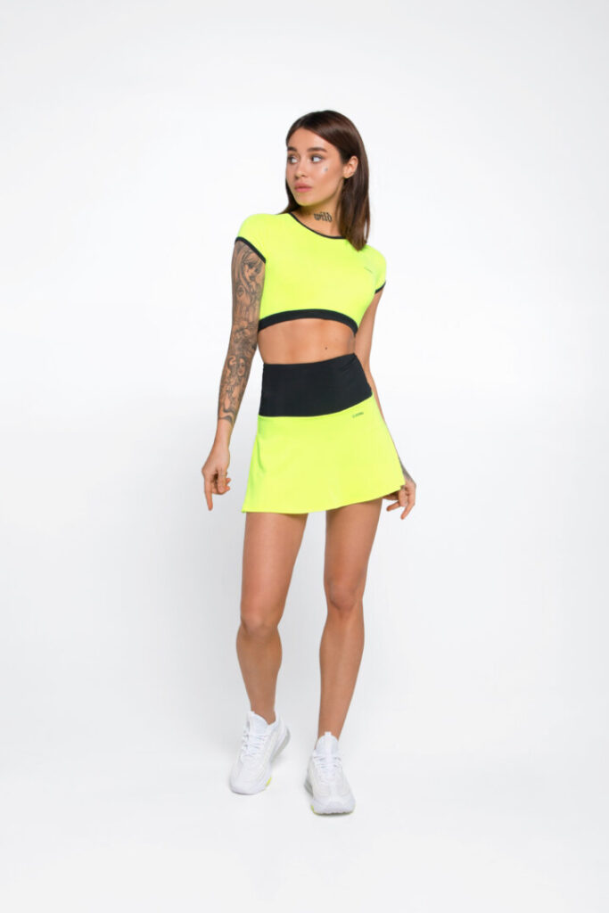 

Женский спортивный комплект (Юбка-шорты и Топ) Designed for Fitness New Basic Lemon, Женский спортивный комплект (Юбка-шорты и Топ) Designed for Fitness New Basic Lemon XS