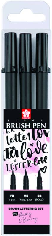 

Набор линеров Sakura Pigma Pen Brush 3шт.