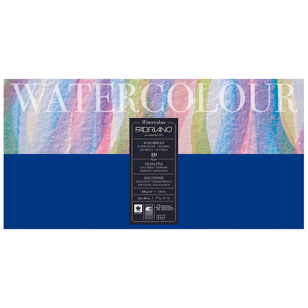 

Блок для акварели Fabriano Watercolor 20л 300г 24х32см
