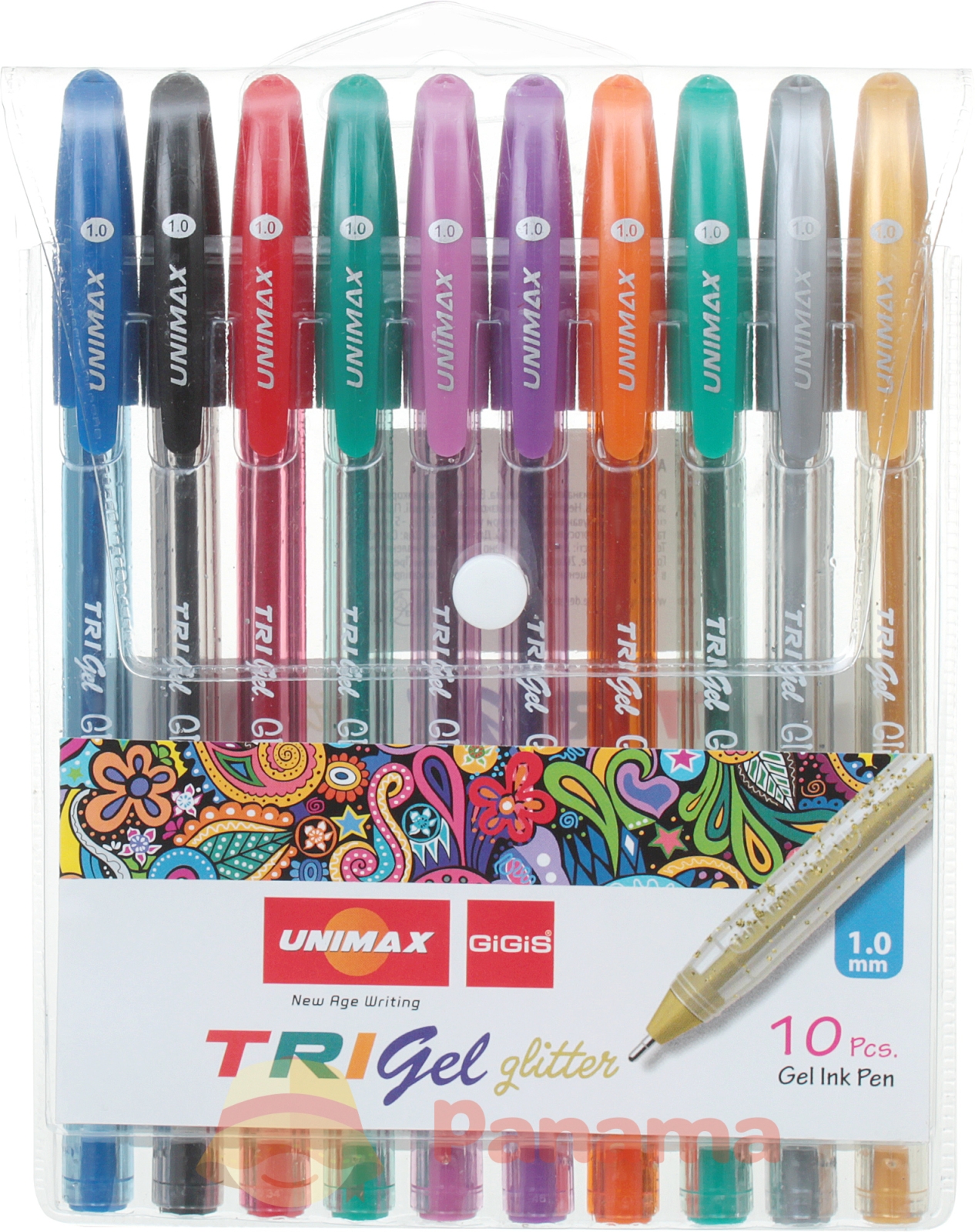 

Набор гелевых ручек Glitter Trigel Kite 10цв.