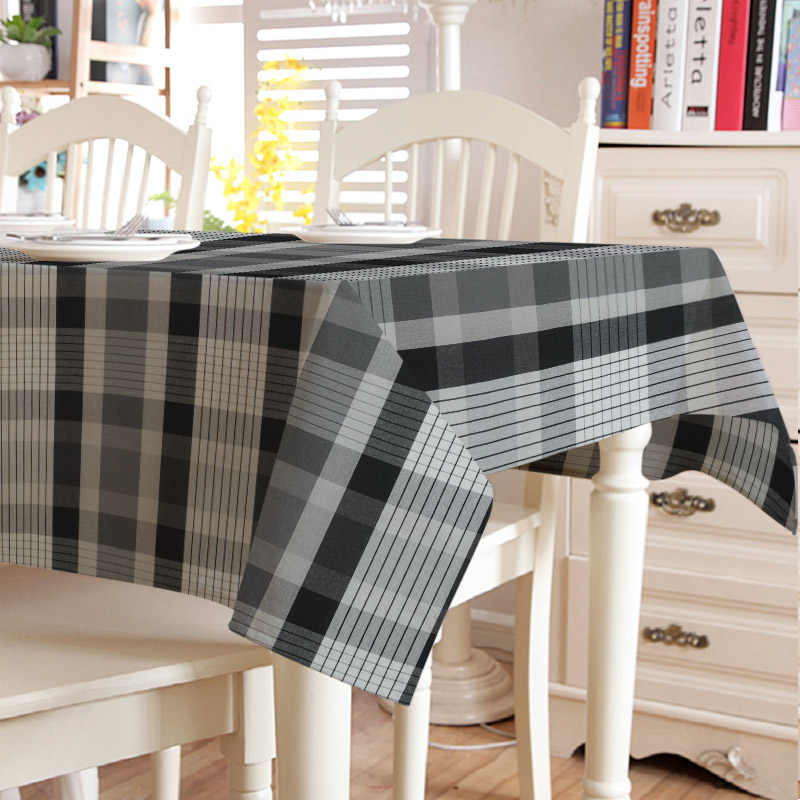 

Водоотталкивающая скатерть с акриловым покрытием Time Textile Coal Check Серый TT106673 160x300