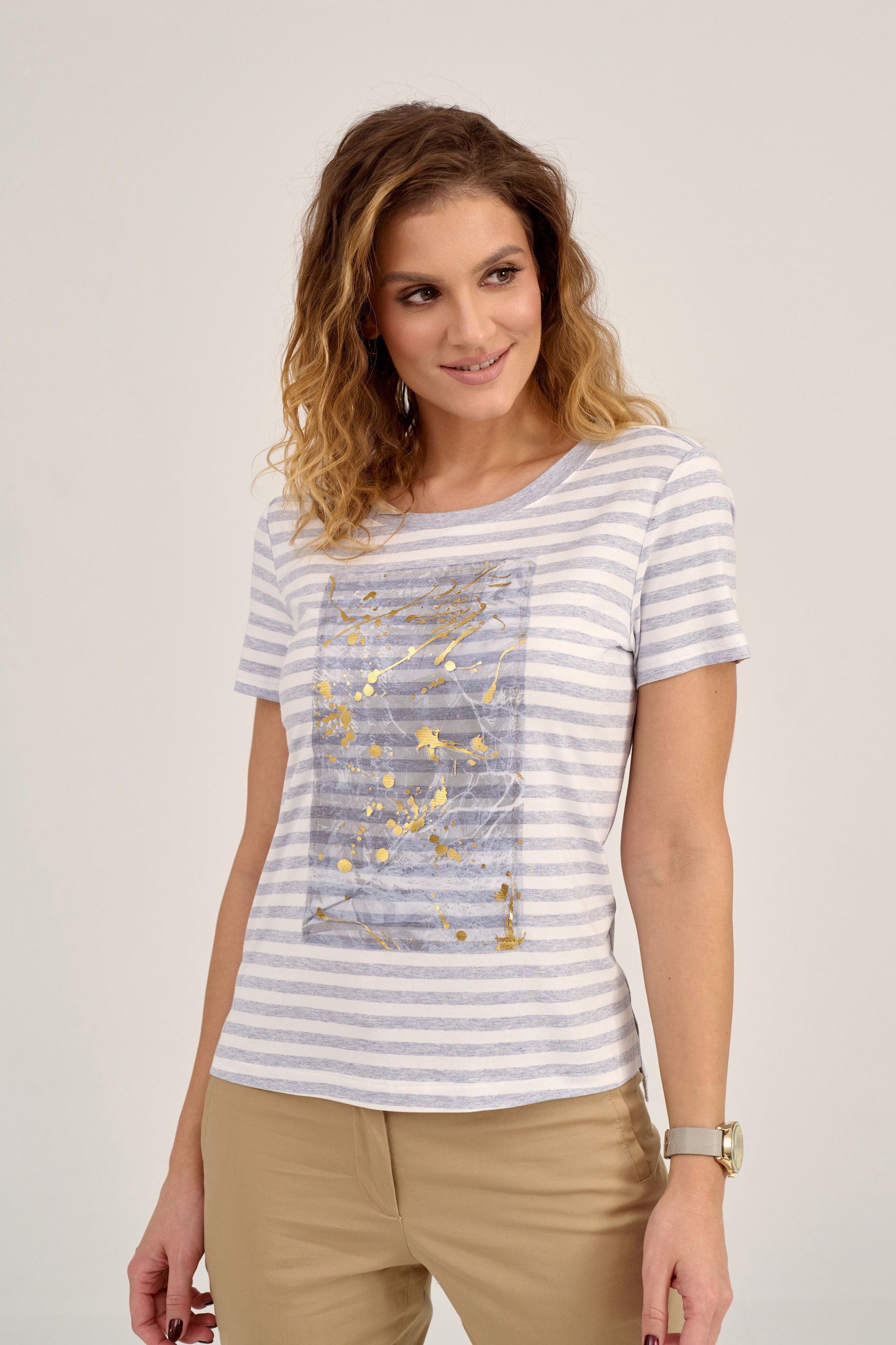 

Блуза женская Sunwear D32310 46 Белый Синий