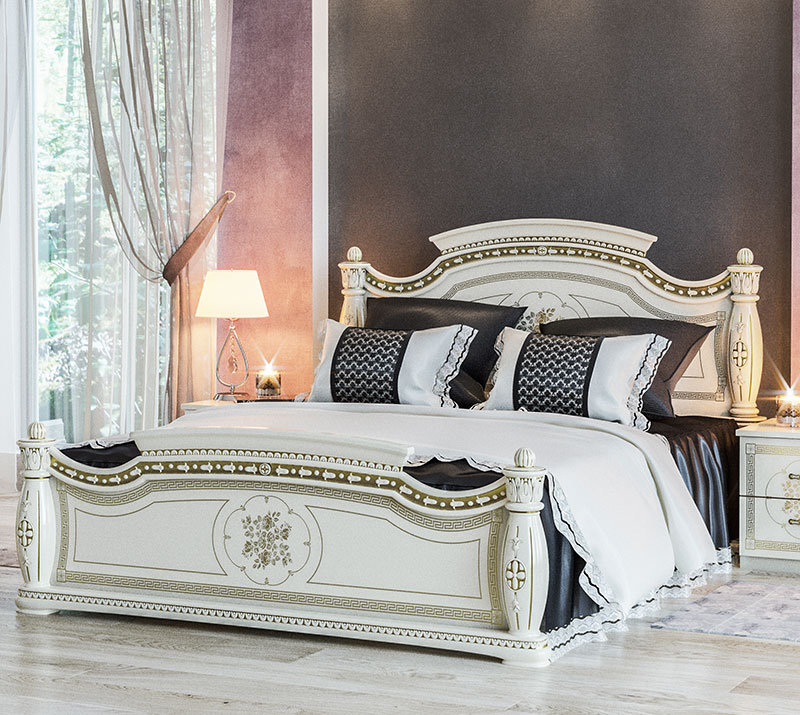 

Кровать Світ меблів Жасмин белый + металлический каркас 160х200