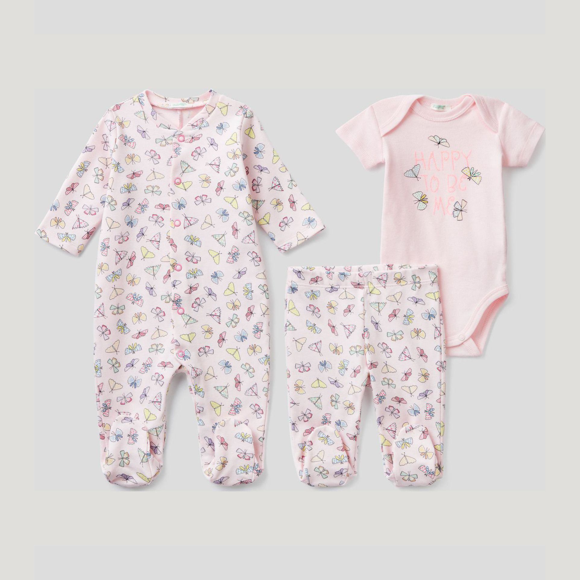 

Комплект (боди + человечек + ползунки) United Colors of Benetton 3T720T220-67A 62 см
