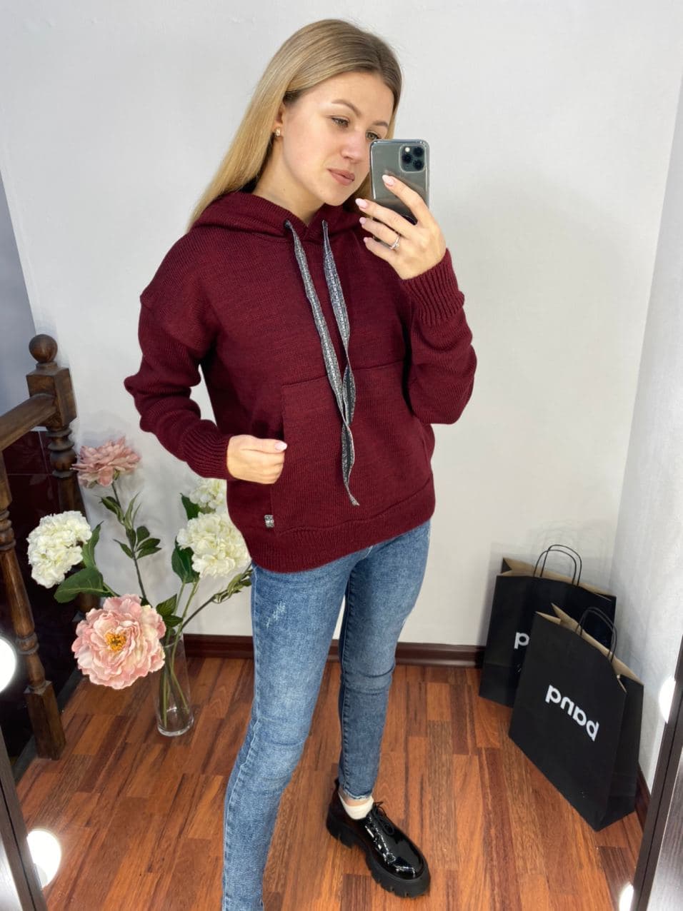 

Fashions • Женское худи Gloria Fashions 46 марсала (1004-нс)