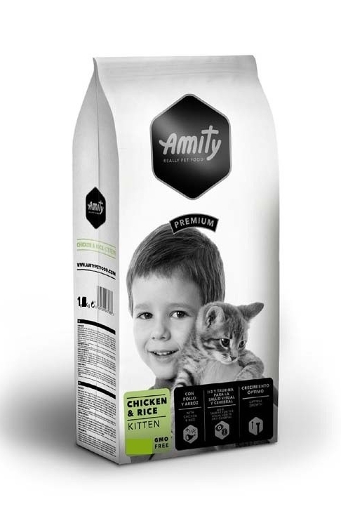 

Корм для котят с курицей и рисом AMITY Kitten 10 кг