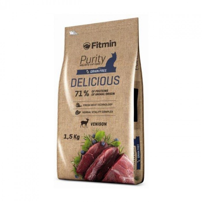 

Сухой корм для привередлевых к еде кошек Fitmin Purity Delicious 1,5 кг